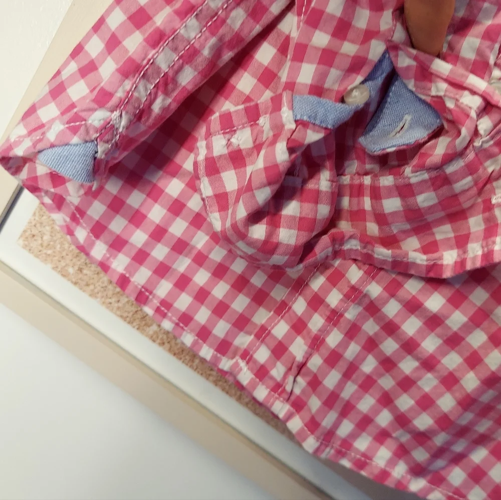 ⭐️ 5/$30 GAP kids _pink plaid 4T_ button up